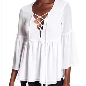 SHOW ME YOUR MUMU Poet tie blouse